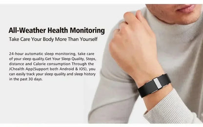 Bracelet connecté de fitness avec suivi de la fréquence cardiaque, de la SpO2 et de l'activité