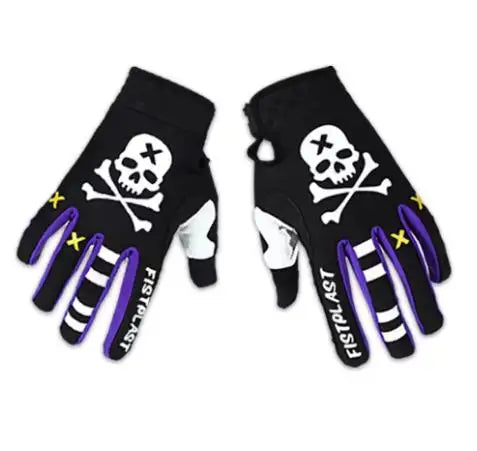 Skull & Bones Full Finger Touchscreen Riding Gloves