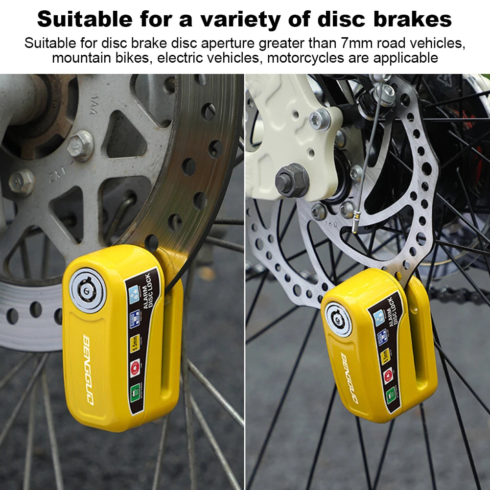 Bike Alarm Disc Brake Lock with Keys
