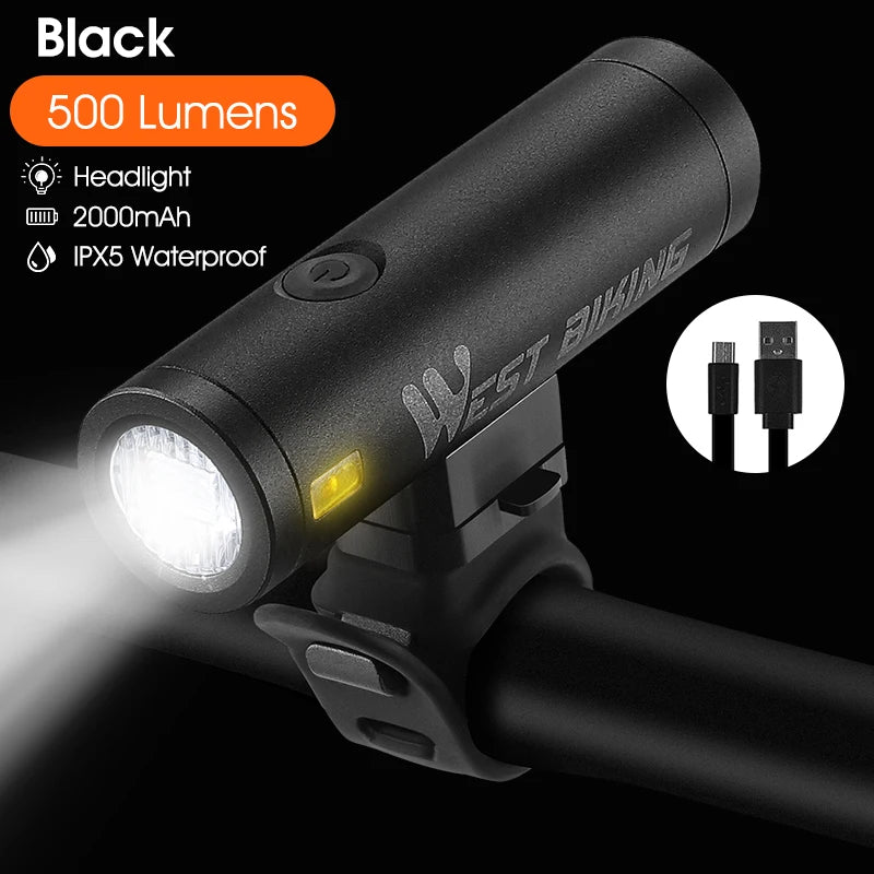 WEST BIKING USB Rechargeable Bicycle Front Light