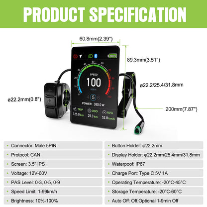 BAFANG BBS02B 48V 750W CAN BUS Mid-Drive E-Bike Conversion Kit
