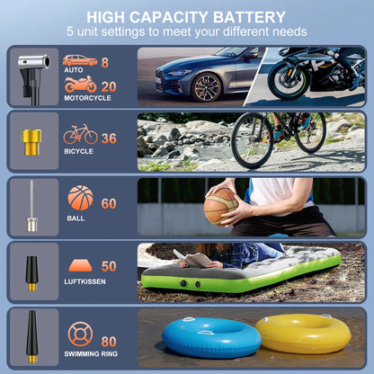 26000mAh 2500A Car Jump Starter with 150 PSI Air Compressor