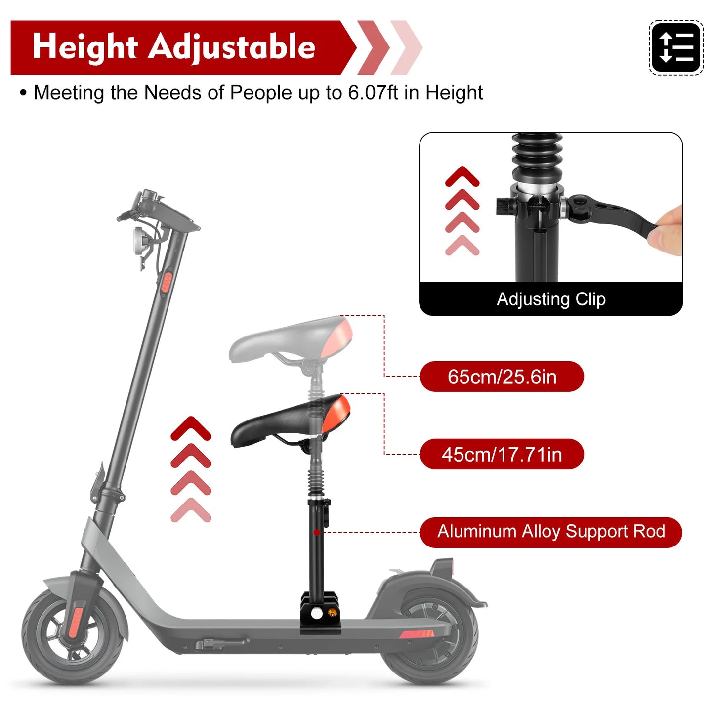Adjustable Electric Scooter Seat for Xiaomi M365 and M365 Pro