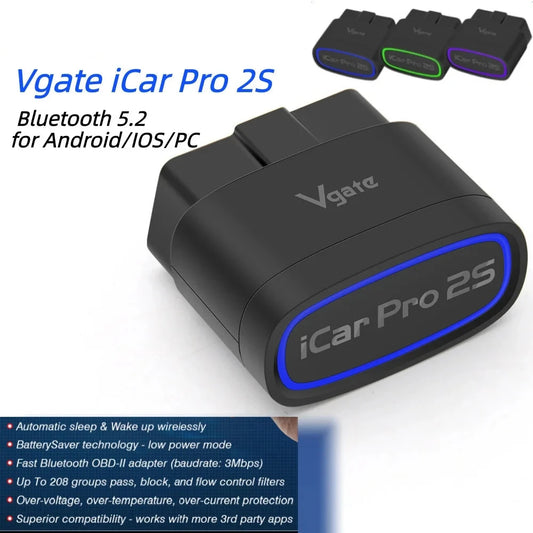 Vgate iCar Pro 2S ELM327 Bluetooth 5.2 OBD2 Scanner