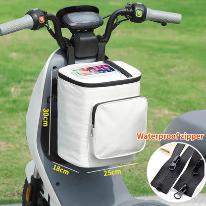Wasserdichte E-Bike-Fronttasche zur Aufbewahrung von Helm und Regenjacke