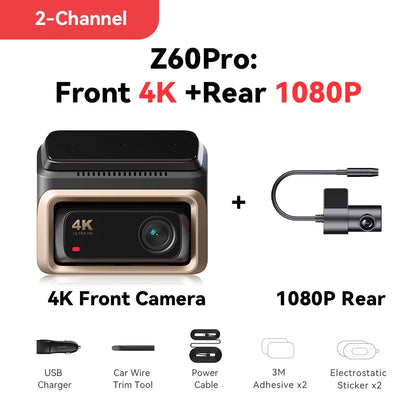 Caméra embarquée DDPAI Z60 Pro 4K avec HDR, GPS et Wi-Fi 5 GHz