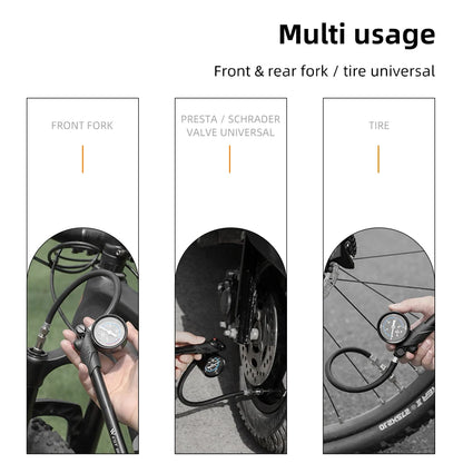 WEST BIKING 300PSI Fahrradluftpumpe mit Manometer