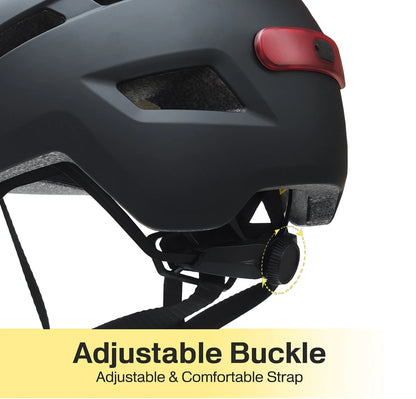 PJT Fahrradhelm mit wiederaufladbarem Rücklicht