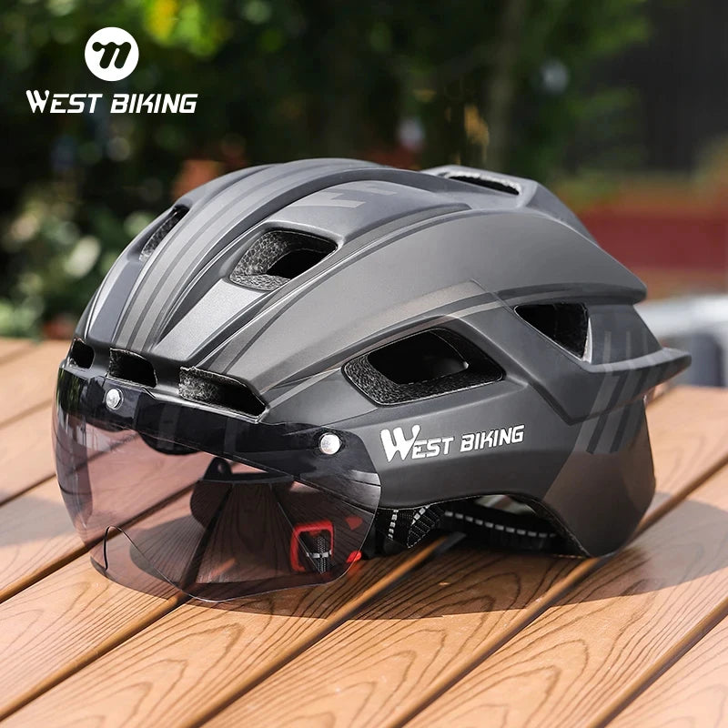 WEST BIKING LED-Licht-Fahrradhelm