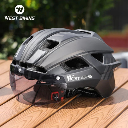 WEST BIKING LED-Licht-Fahrradhelm