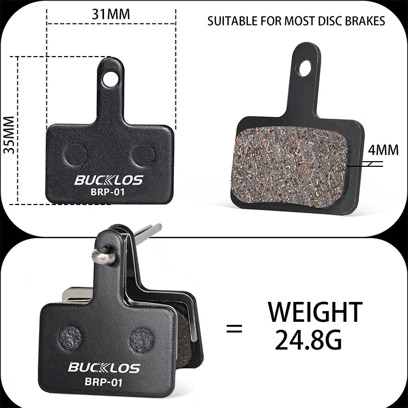 BUCKLOS Semi-Metal Bike Brake Pads