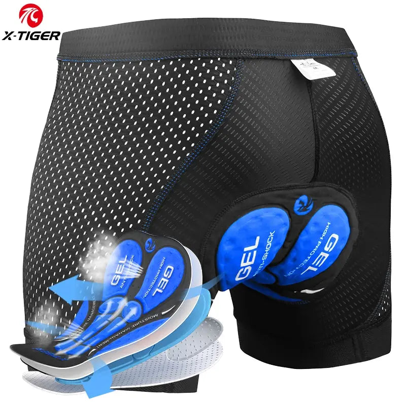 X-TIGER Men's 5D Padded Cycling Shorts