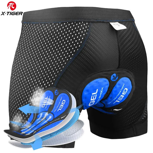 X-TIGER Herren Radhose mit 5D-Polsterung