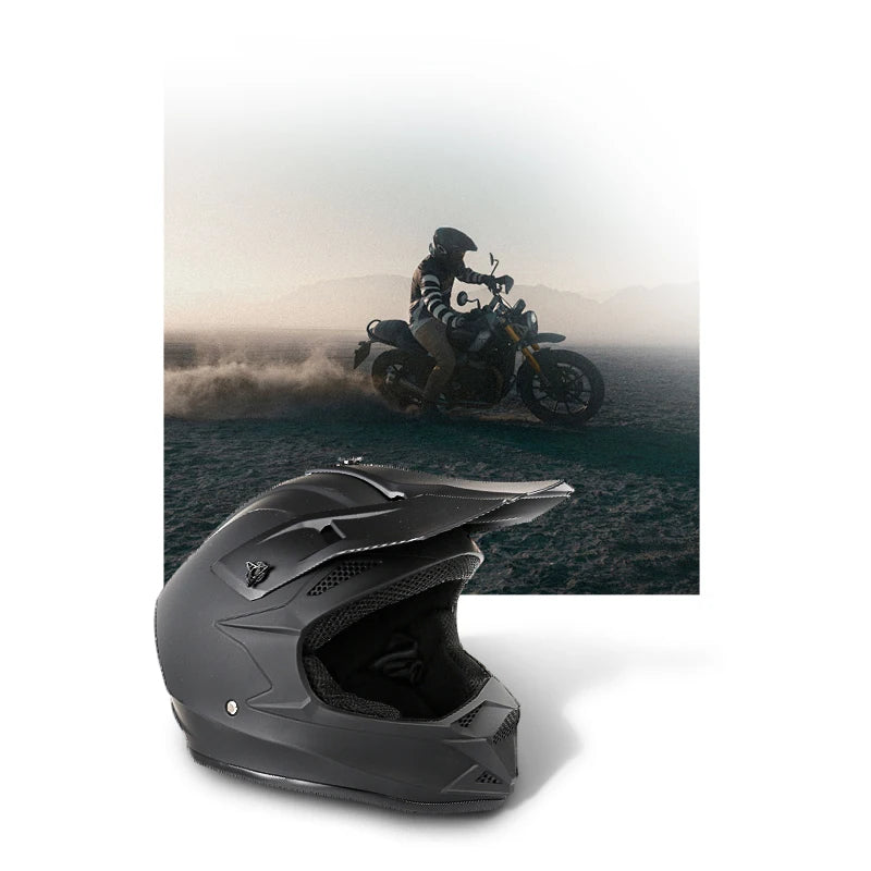 VGV Motocross Helmet Set with Goggles, Gloves & Face Cover