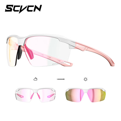 SCVCN Photochromic Cycling Sunglasses UV400 Sports Glasses
