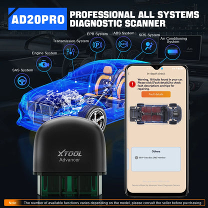 Scanner OBD2 Bluetooth XTOOL AD20 Pro