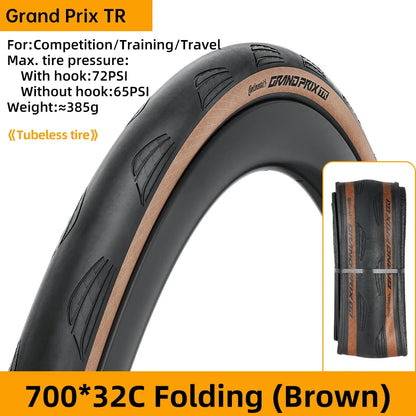 Continental Grand Prix Road Bike Tyre 700 x 25C–32C Folding Clincher