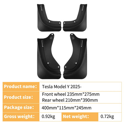 Tesla Model Y Juniper 2025-2026 ABS-Schmutzfänger 4-teiliges Set