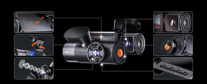 Caméra embarquée 4 canaux Vantrue N5 à 360° avec WiFi, GPS et vision nocturne infrarouge