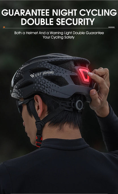 WEST BIKING LED-Licht-Fahrradhelm