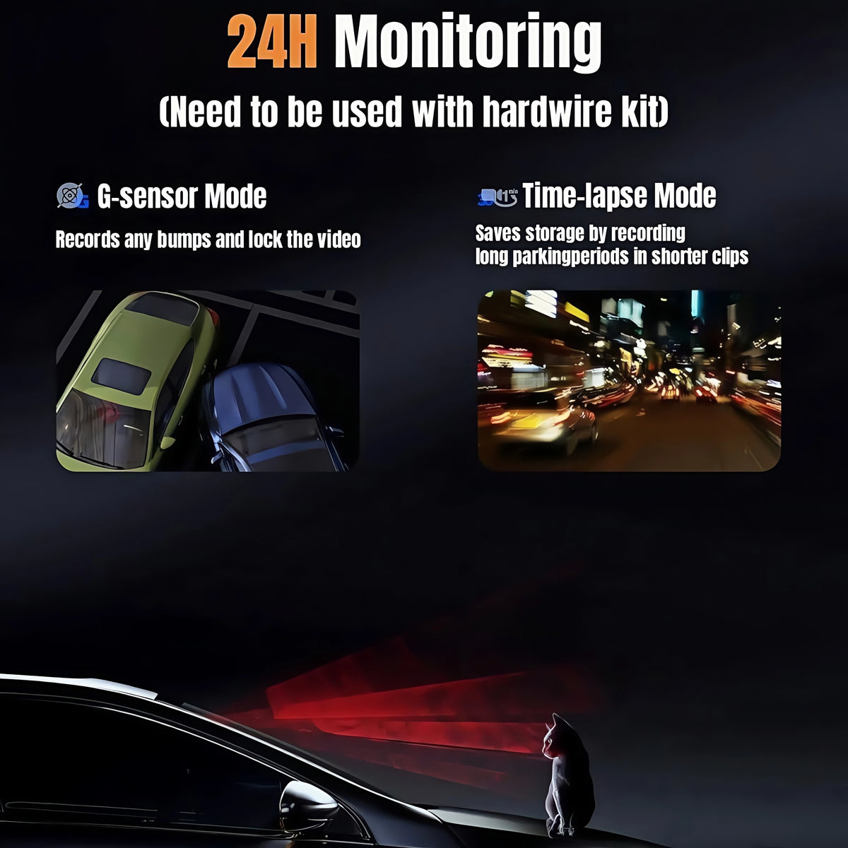 Rétroviseur dashcam à écran tactile IPS de 10 pouces avec enregistrement 4K avant et arrière