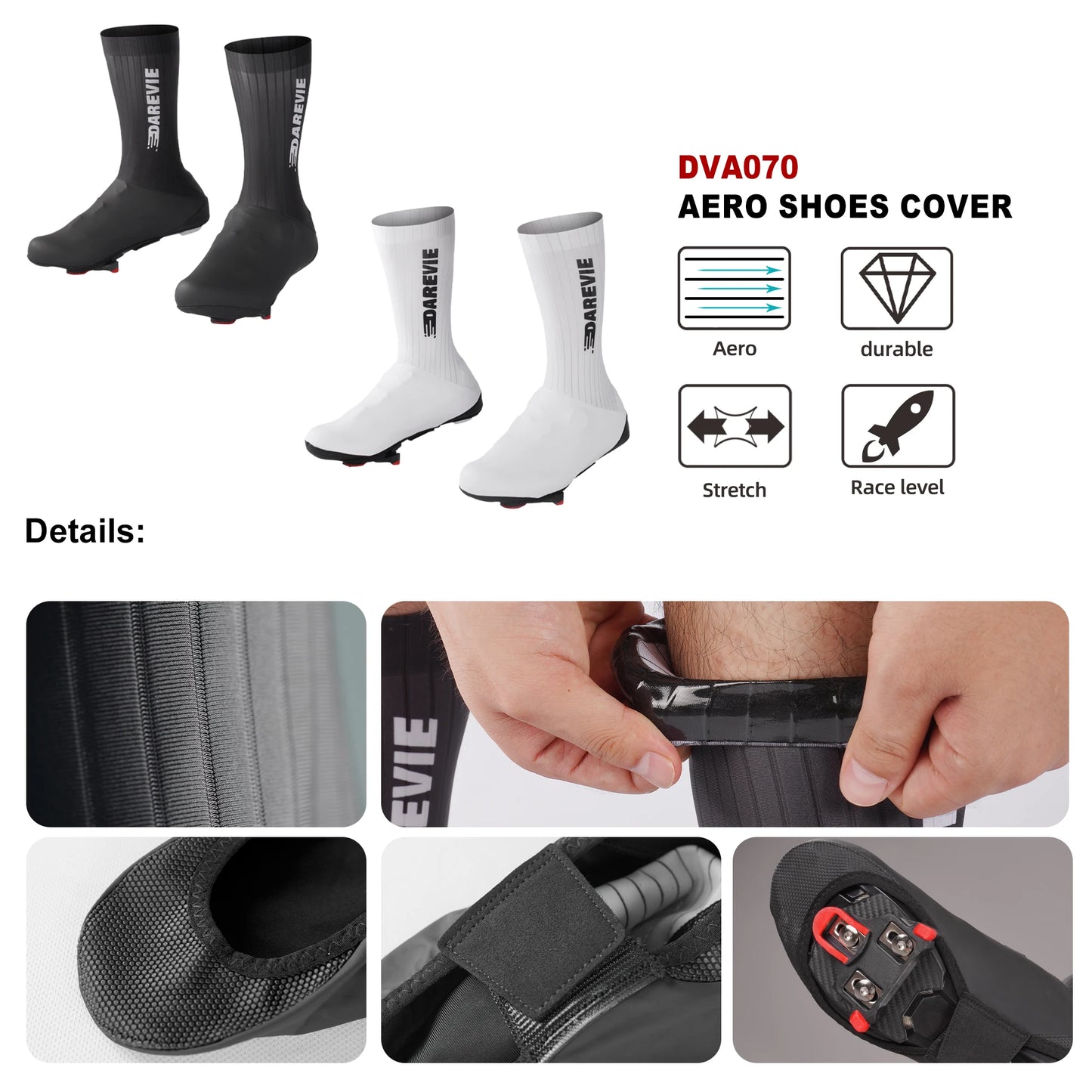 Aero Cycling Shoe Covers Windproof & Rainproof Anti-Slip