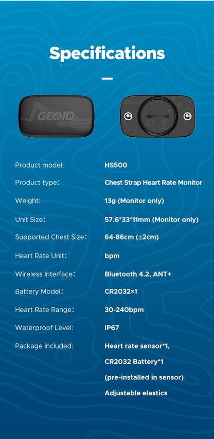 GEOID HS800 Armband Heart Rate Monitor Bluetooth ANT+