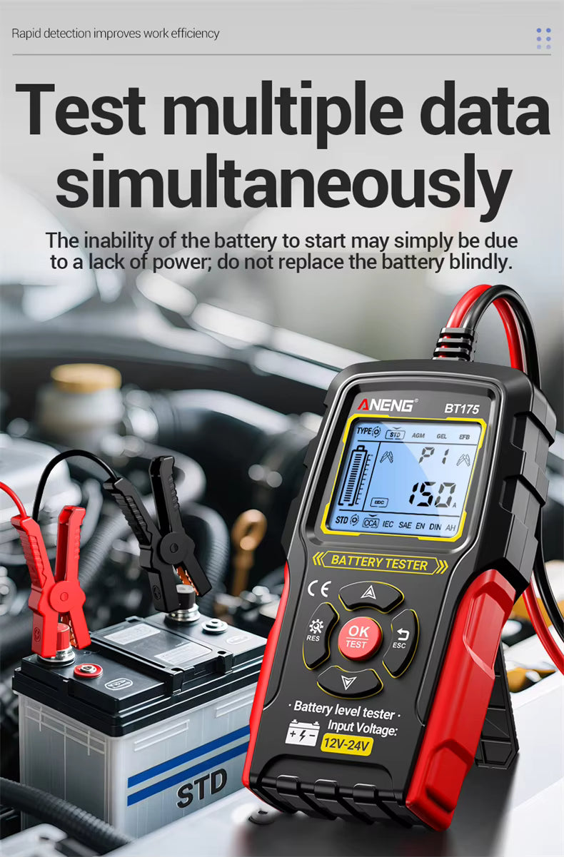 ANENG BT175 Vehicle Battery Analyzer 8–36V