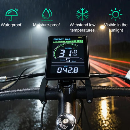 MCEZDY UART2 E-Bike Display & Fahrradcomputer 24V 36V 48V 60V LCD-Kilometerzähler