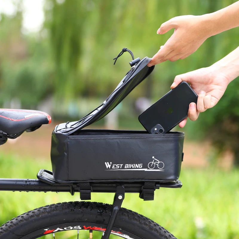WEST BIKING Reflektierende und Wasserdichte 4-Liter-Rücksitztsche (Fahrrad)