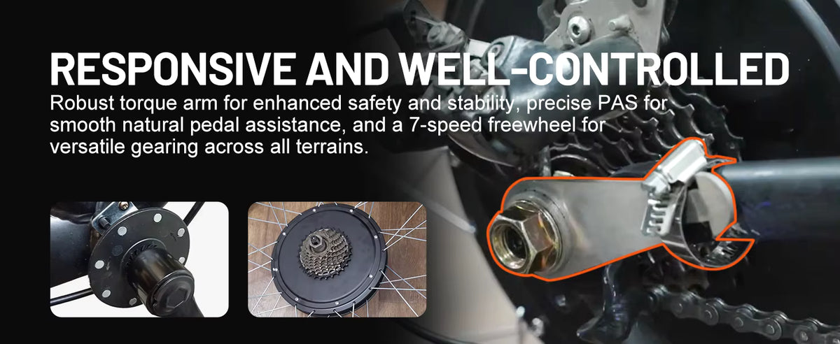 48V 1000W 1500W Rear Hub Motor E-Bike Conversion Kit