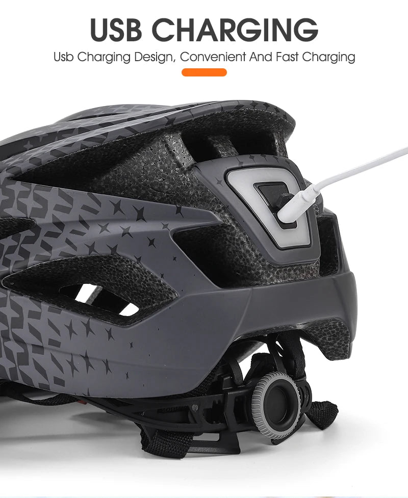 WEST BIKING LED-Licht-Fahrradhelm
