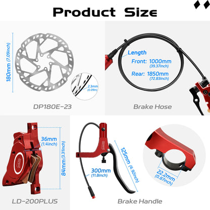 LD200PLUS 2-Piston E-Bike Hydraulic Disc Brake Se