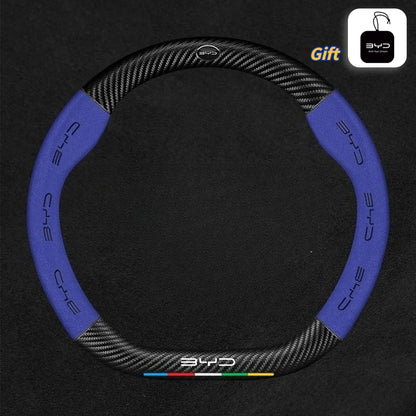 BYD Suede & PU Sport Steering Wheel Cover