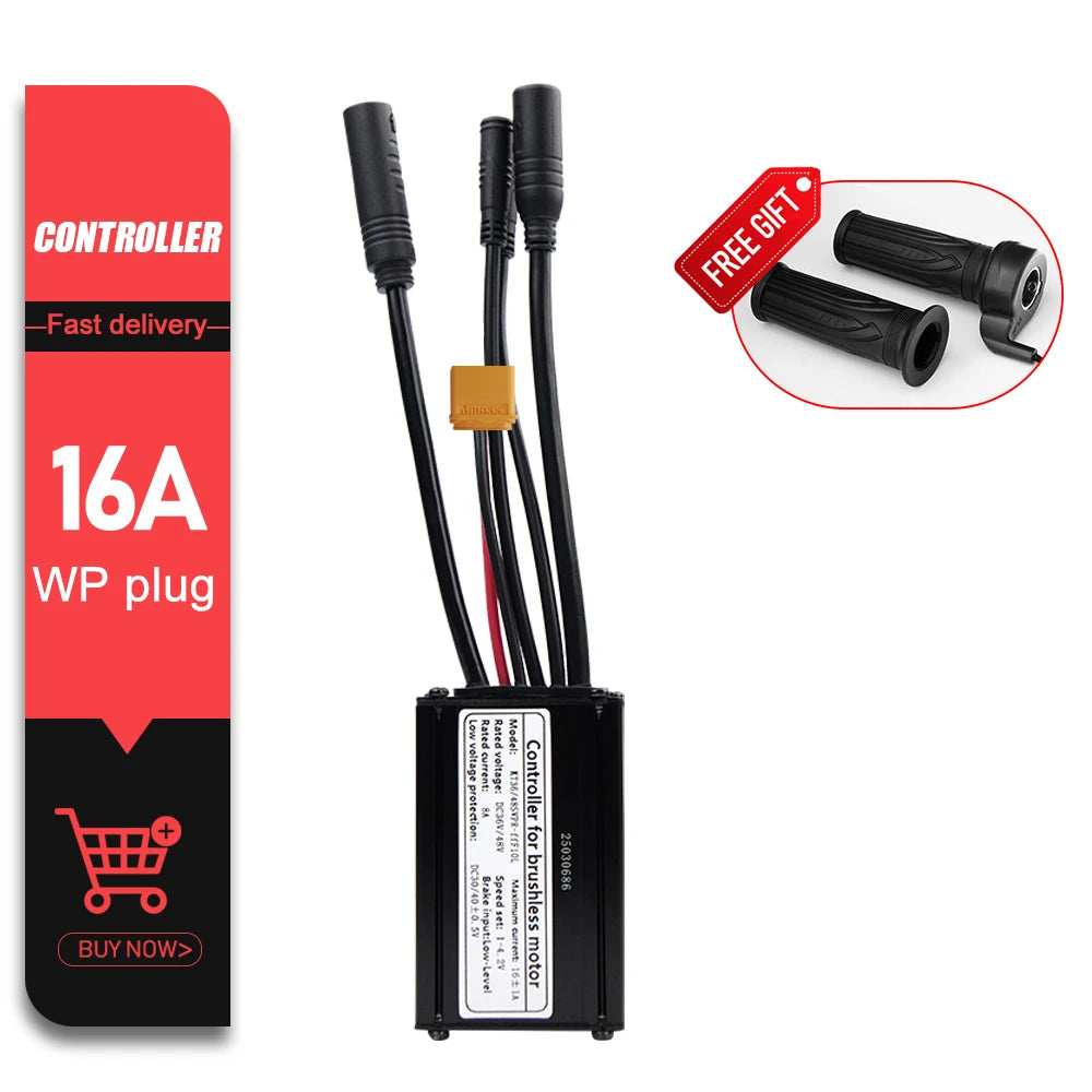 KT Waterproof E-Bike Controller 36V/48V – 14A to 35A Brushless Motor Controller