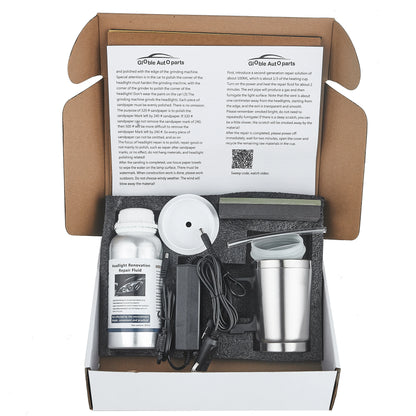 Headlight Restoration Kit with Liquid Polymer