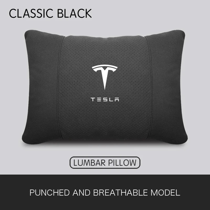 Tesla Suede Headrest & Lumbar Support Pillow