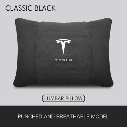 Tesla Suede Headrest & Lumbar Support Pillow
