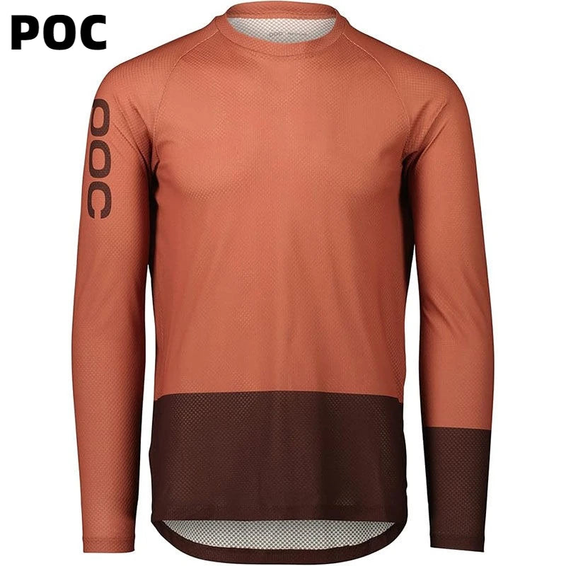 POC Long Sleeve MTB Jersey Quick-Dry Off-Road Cycling Shirt