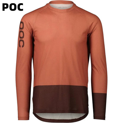 POC Long Sleeve MTB Jersey Quick-Dry Off-Road Cycling Shirt