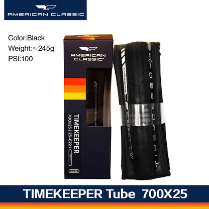 American Classic Timekeeper Road Bike Tyre 700C Folding Clincher & Tubeless Ready