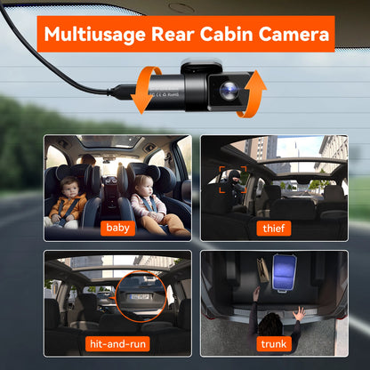 Caméra embarquée 4 canaux Vantrue N5 à 360° avec WiFi, GPS et vision nocturne infrarouge