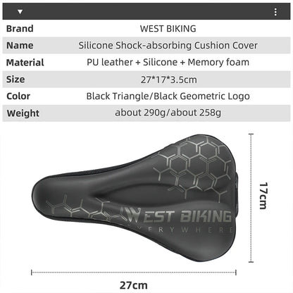WEST BIKING Stoßdämpfender Sattelbezug