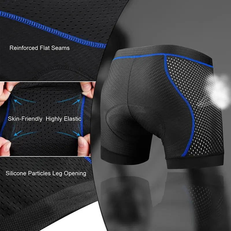 X-TIGER Men's 5D Padded Cycling Shorts