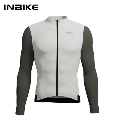 INBIKE Men's Winter Thermal Cycling Jersey & Fleece Bib Tights Set with Pockets