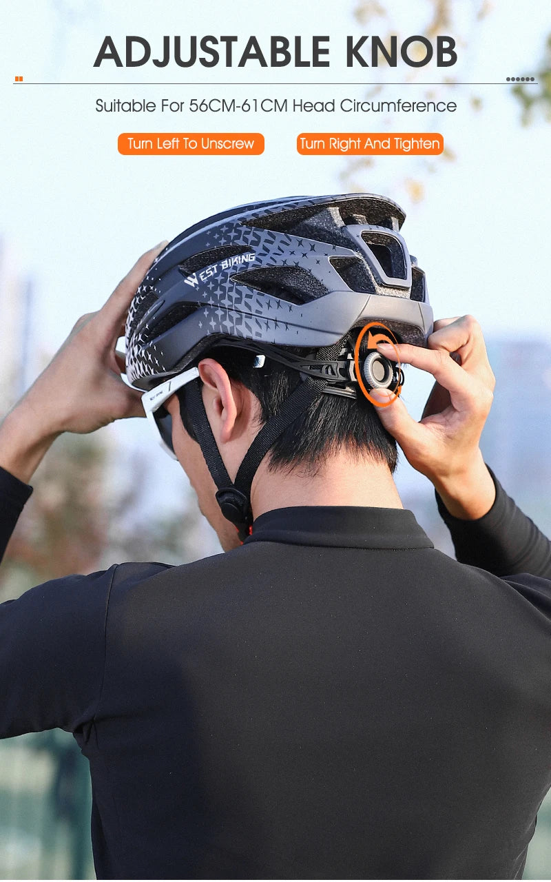 WEST BIKING LED-Licht-Fahrradhelm