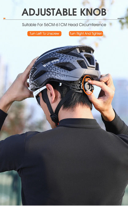 WEST BIKING LED-Licht-Fahrradhelm