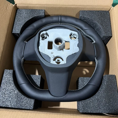 Volant sport en cuir chauffant pour Tesla Model 3 / Model Y