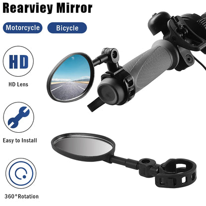 Electric Scooter Rearview Mirror for Xiaomi M365 1S PRO PRO2 MI4 PRO F20 F25 F30 Handlebar Adjustable Rear View Mirrors