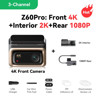 Caméra embarquée DDPAI Z60 Pro 4K avec HDR, GPS et Wi-Fi 5 GHz